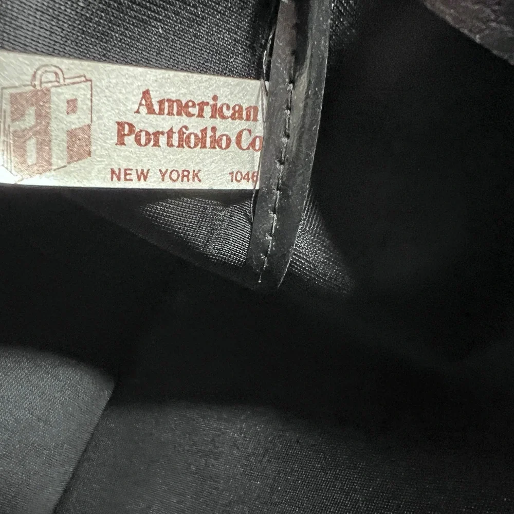 Vintage American Portfolio‎ Co Kentucky State Seal Black Briefcase Document Bag